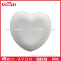 White colour heart shape wedding use plate